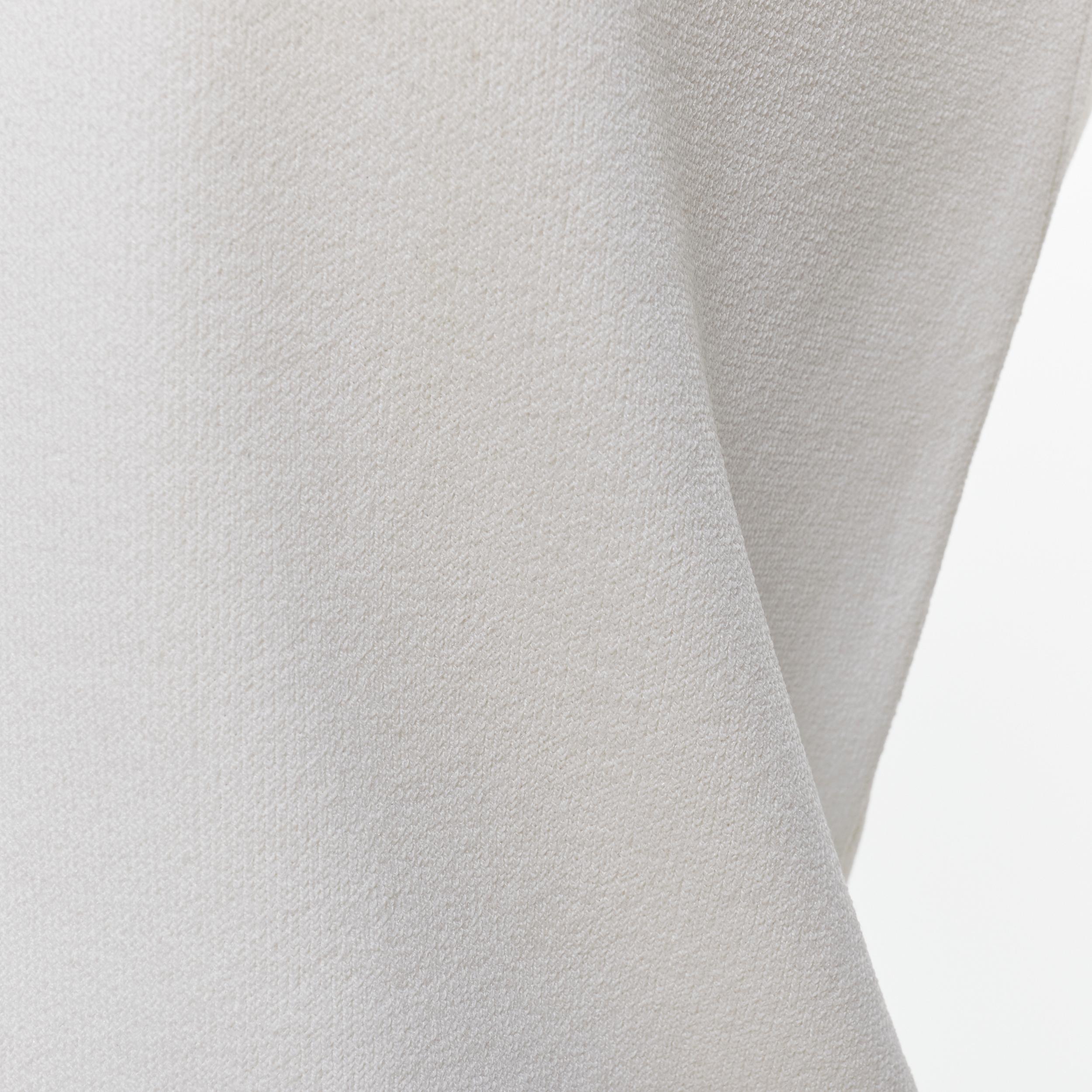 Gilet sans manches Louis Vuitton en polyester et viscose blanc avec col en dentelle, taille S en vente 6