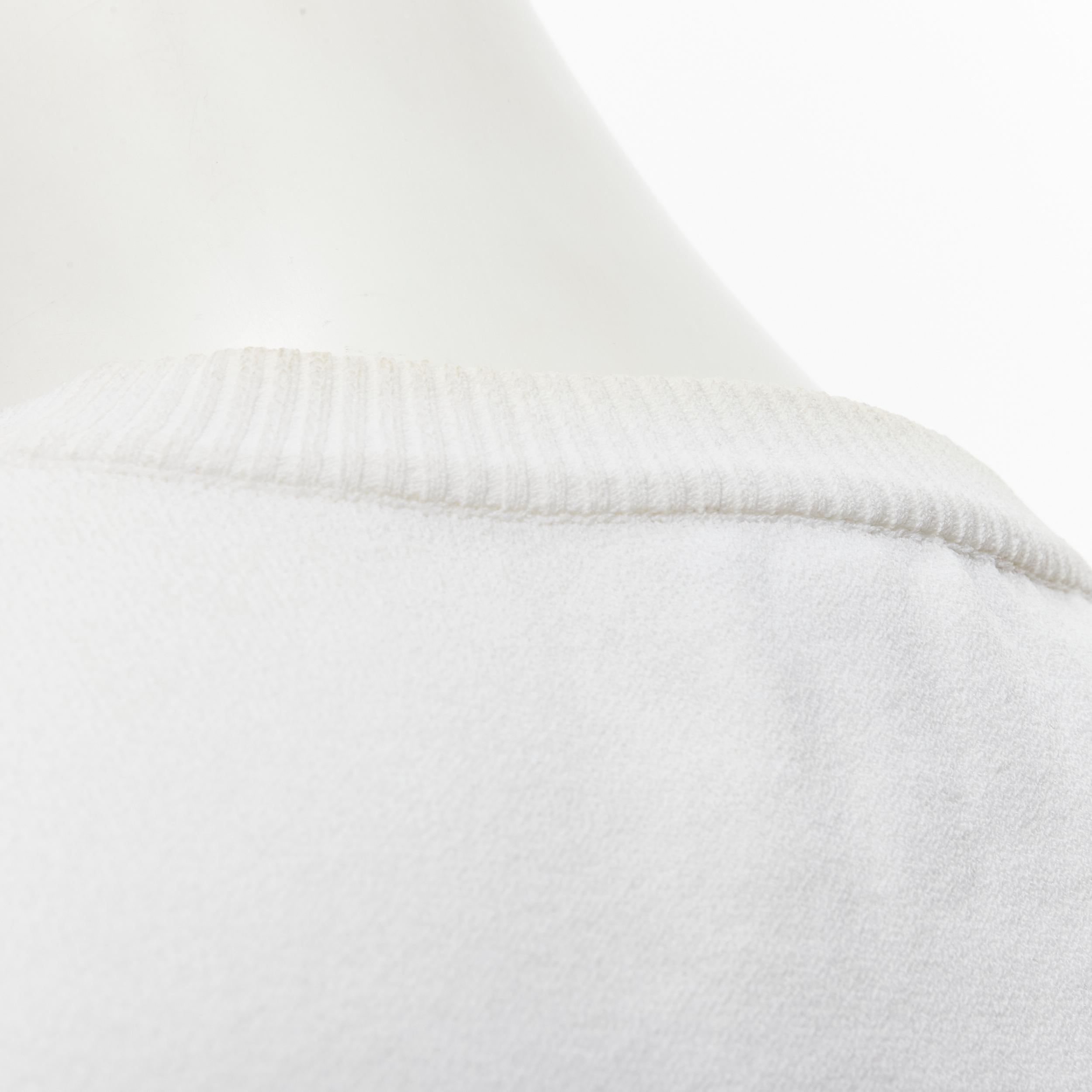 Gilet sans manches Louis Vuitton en polyester et viscose blanc avec col en dentelle, taille S en vente 3