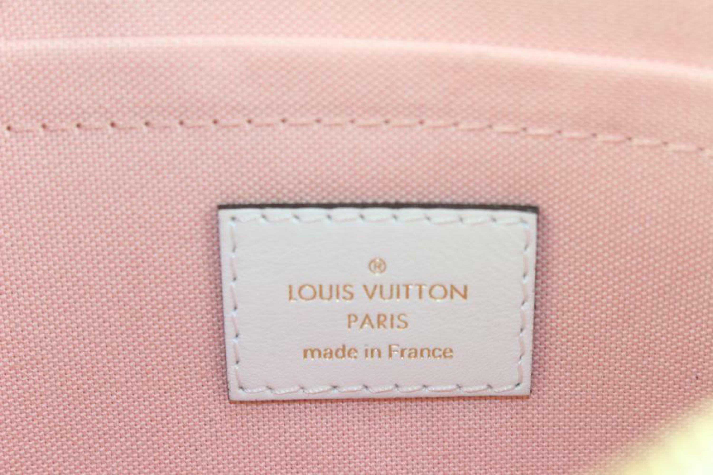 Louis Vuitton White x Black Monogram Giant Neverfull Pochette MM or GM 85L26a 7