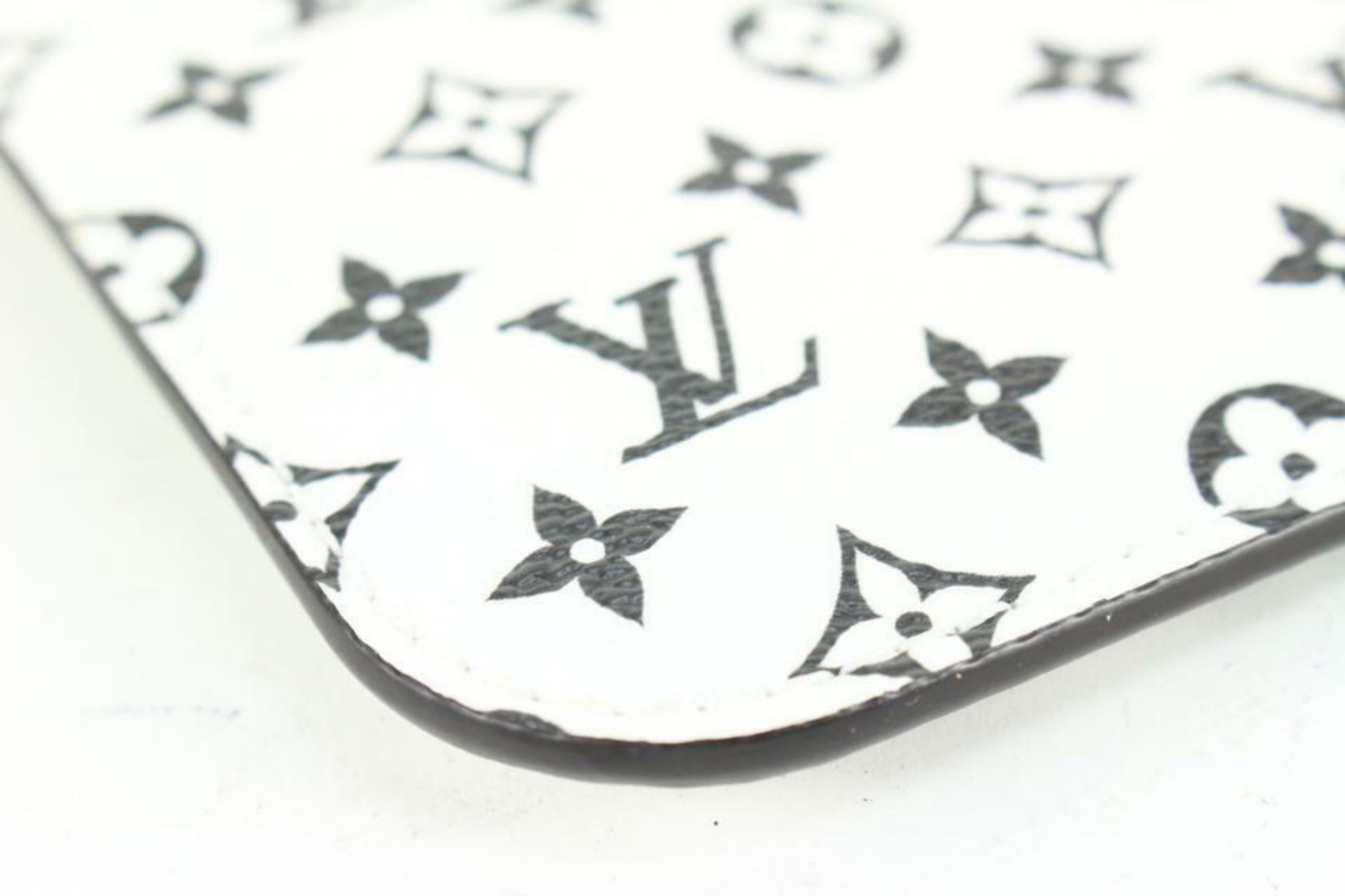 Women's Louis Vuitton White x Black Monogram Giant Neverfull Pochette MM or GM 85L26a