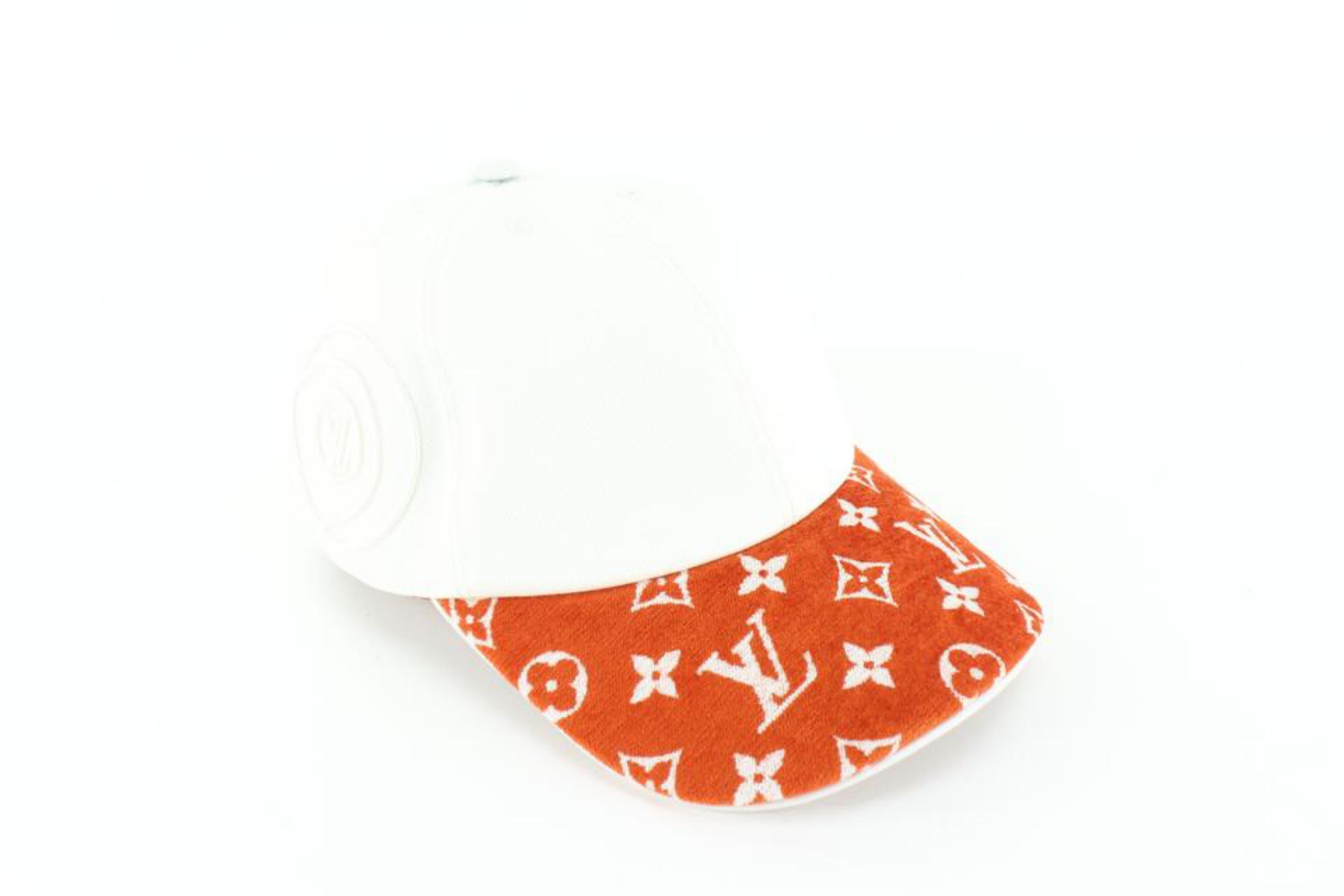 Louis Vuitton White x Terracotta Match Cap Easy Ou Pas Hat 18LZ517S For Sale 7