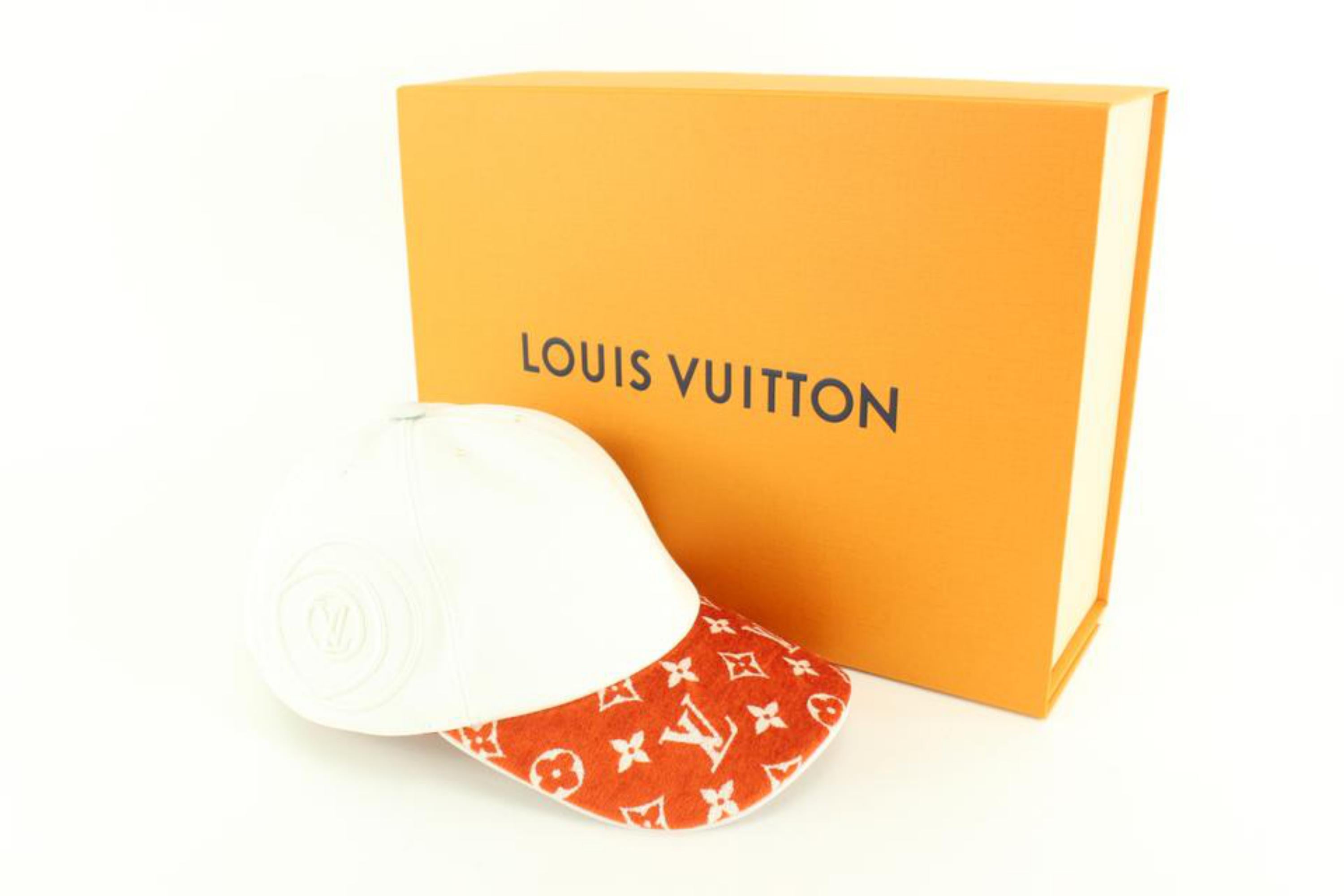Louis Vuitton White x Terracotta Match Cap Easy Ou Pas Hat 18LZ517S For Sale 8
