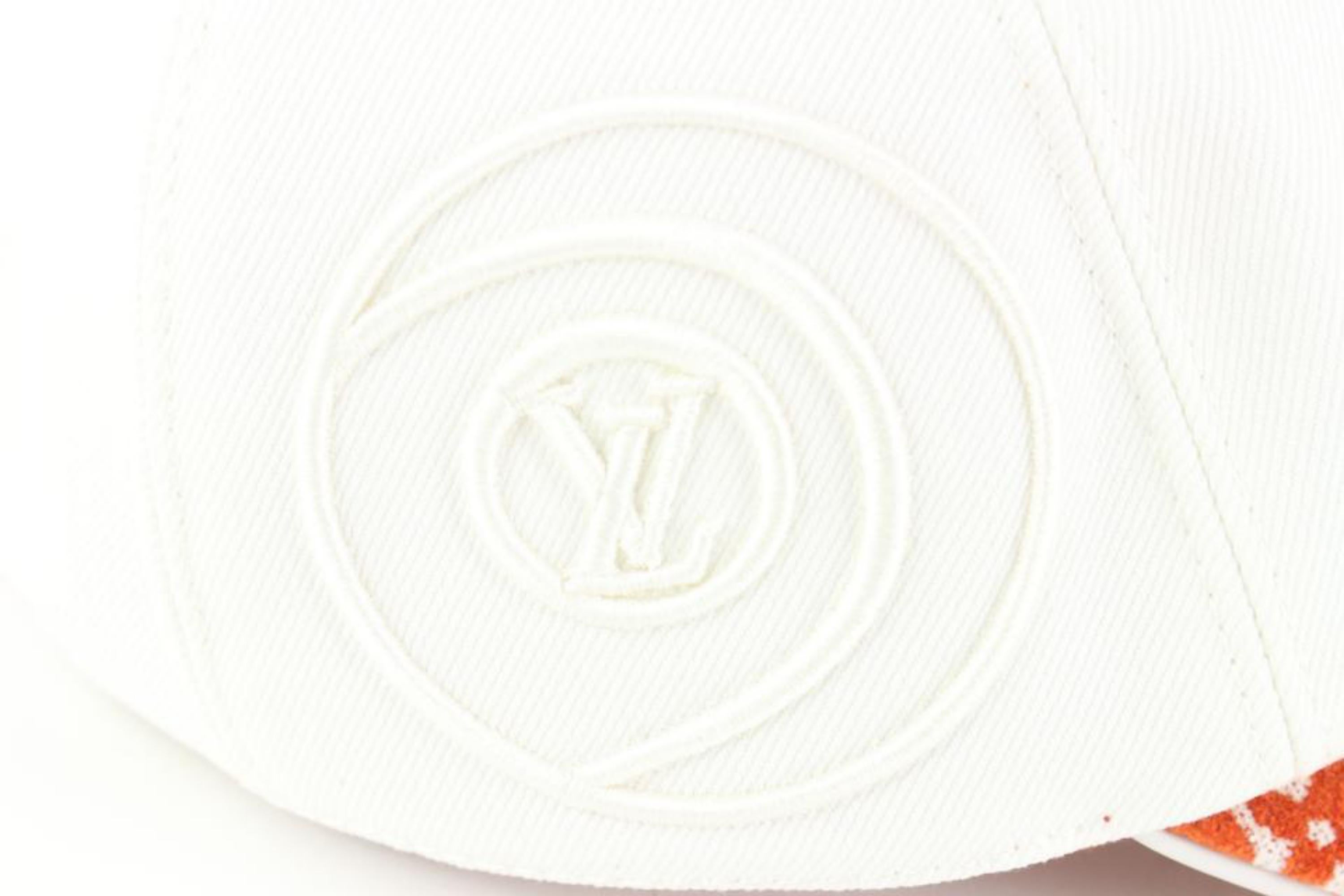 Louis Vuitton White x Terracotta Match Cap Easy Ou Pas Hat 18LZ517S For Sale 5