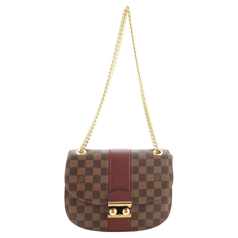 Louis Vuitton Wight Handbag Damier with Leather at 1stDibs