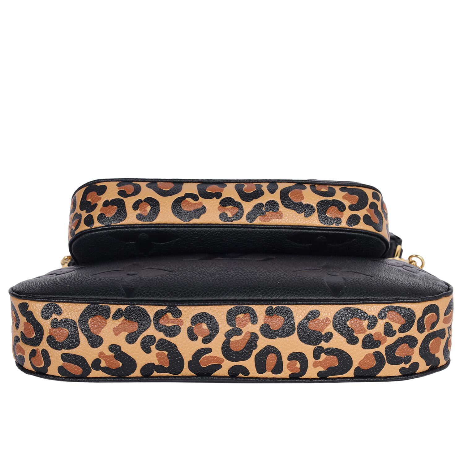 LOUIS VUITTON Wild At Heart Multi Pochette Accessoires Leopardo in vendita 6