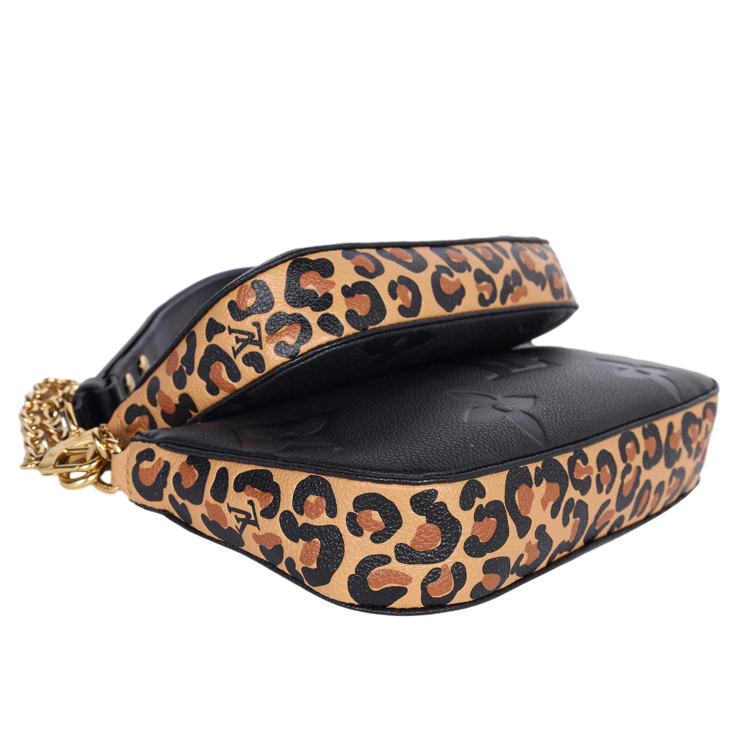LOUIS VUITTON Wild At Heart Multi Pochette Accessoires Leopardo in vendita 7
