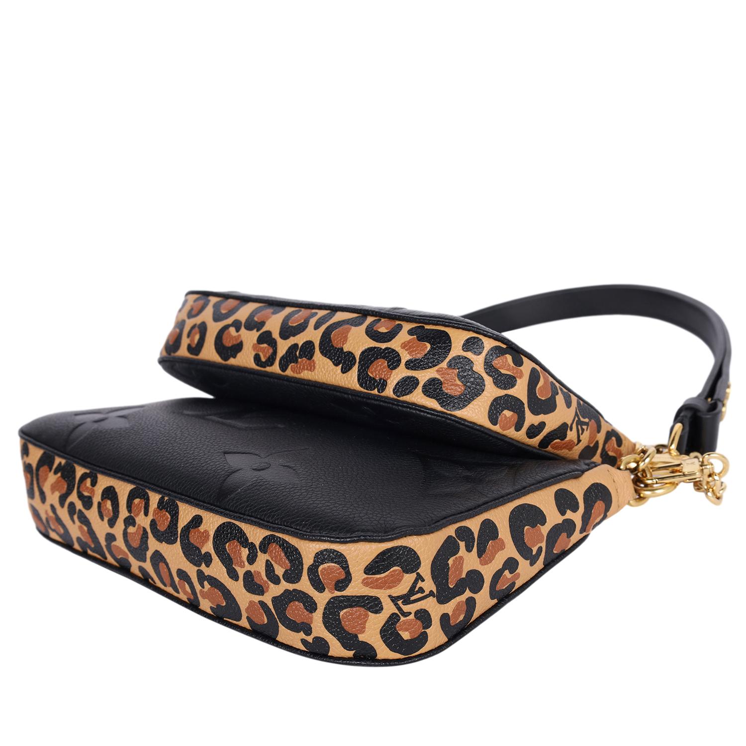LOUIS VUITTON Wild At Heart Multi Pochette Accessoires Leopardo in vendita 8