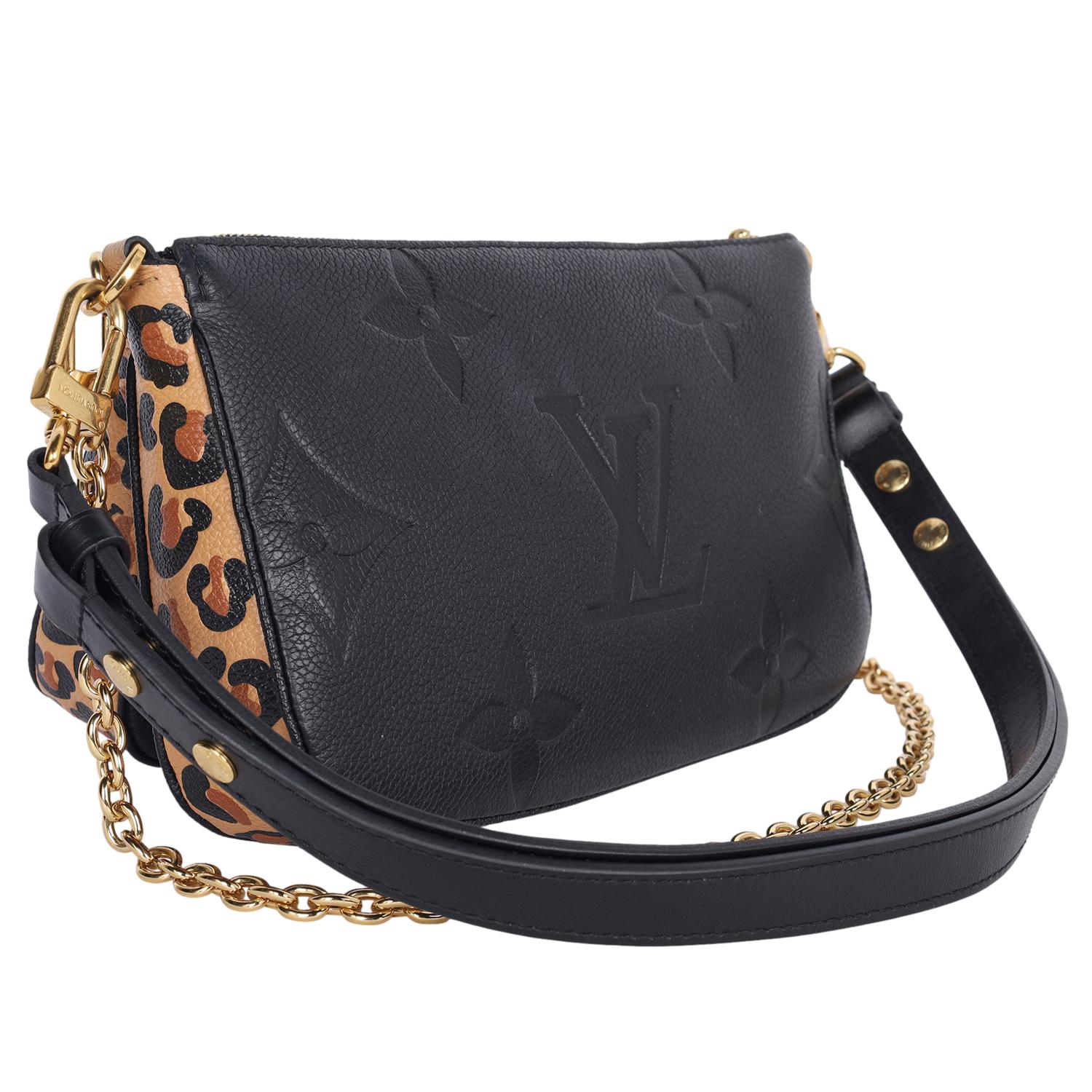 LOUIS VUITTON Wild At Heart Multi Pochette Accessoires Leopardo in vendita 4