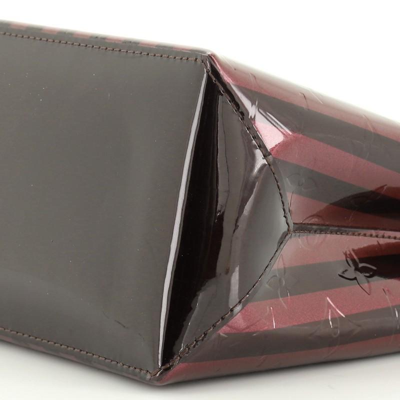 Women's or Men's Louis Vuitton Wilshire Handbag Limited Edition Monogram Vernis Rayures PM