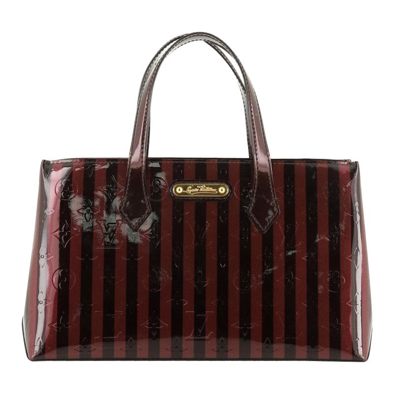 Louis Vuitton Wilshire Handbag Limited Edition Monogram Vernis Rayures PM