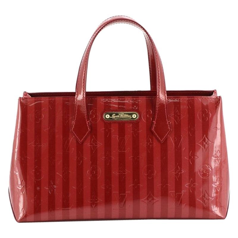 Louis Vuitton Wilshire Handbag Limited Edition Monogram Vernis Rayures PM