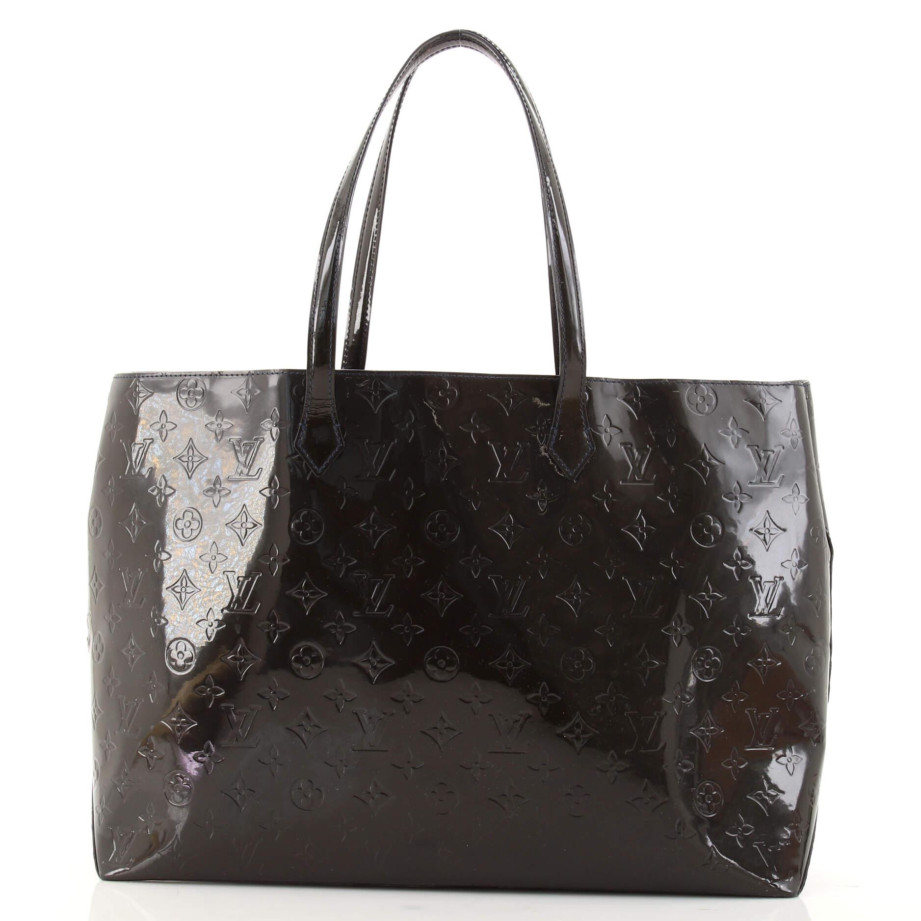 Black Louis Vuitton Wilshire Handbag Monogram Vernis GM