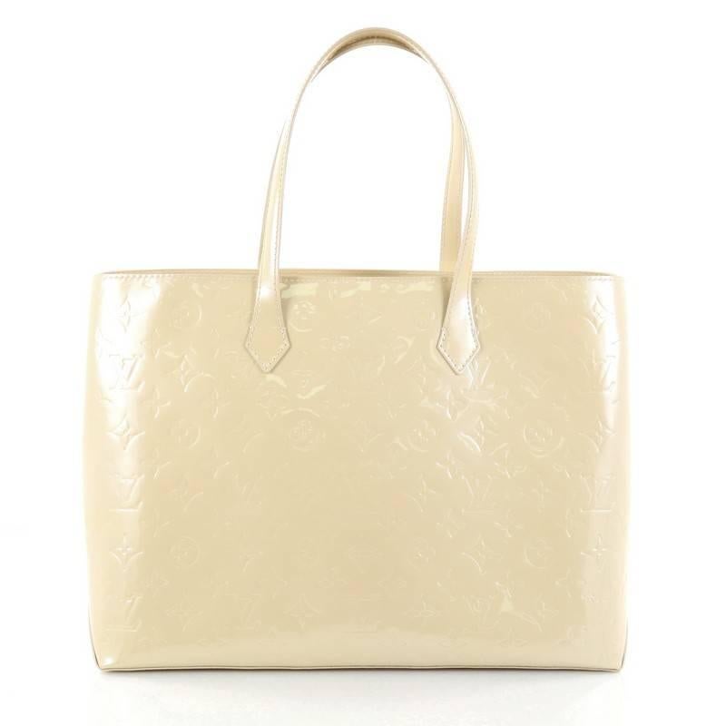 Women's or Men's Louis Vuitton Wilshire Handbag Monogram Vernis MM