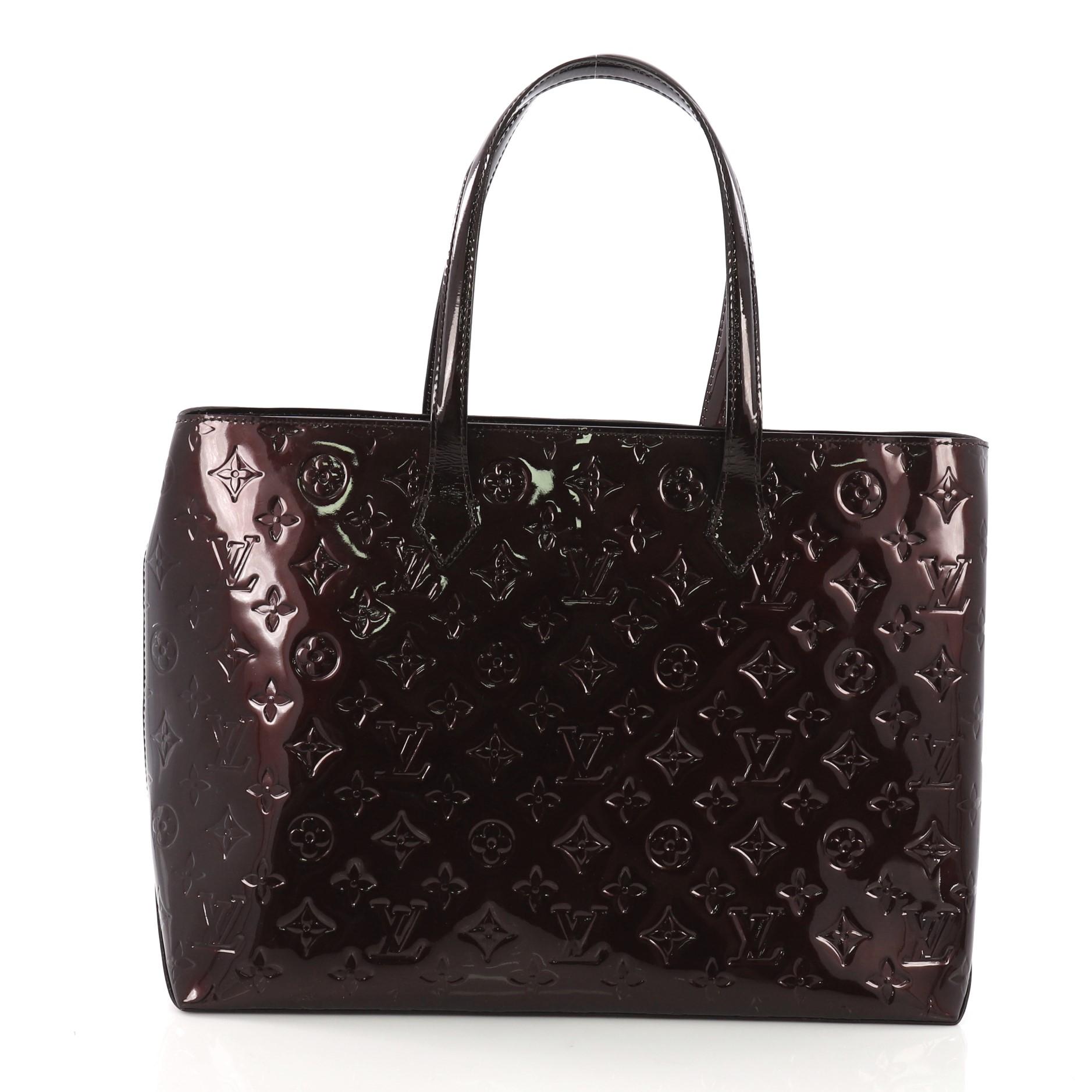 Louis Vuitton Wilshire Handbag Monogram Vernis MM In Good Condition In NY, NY