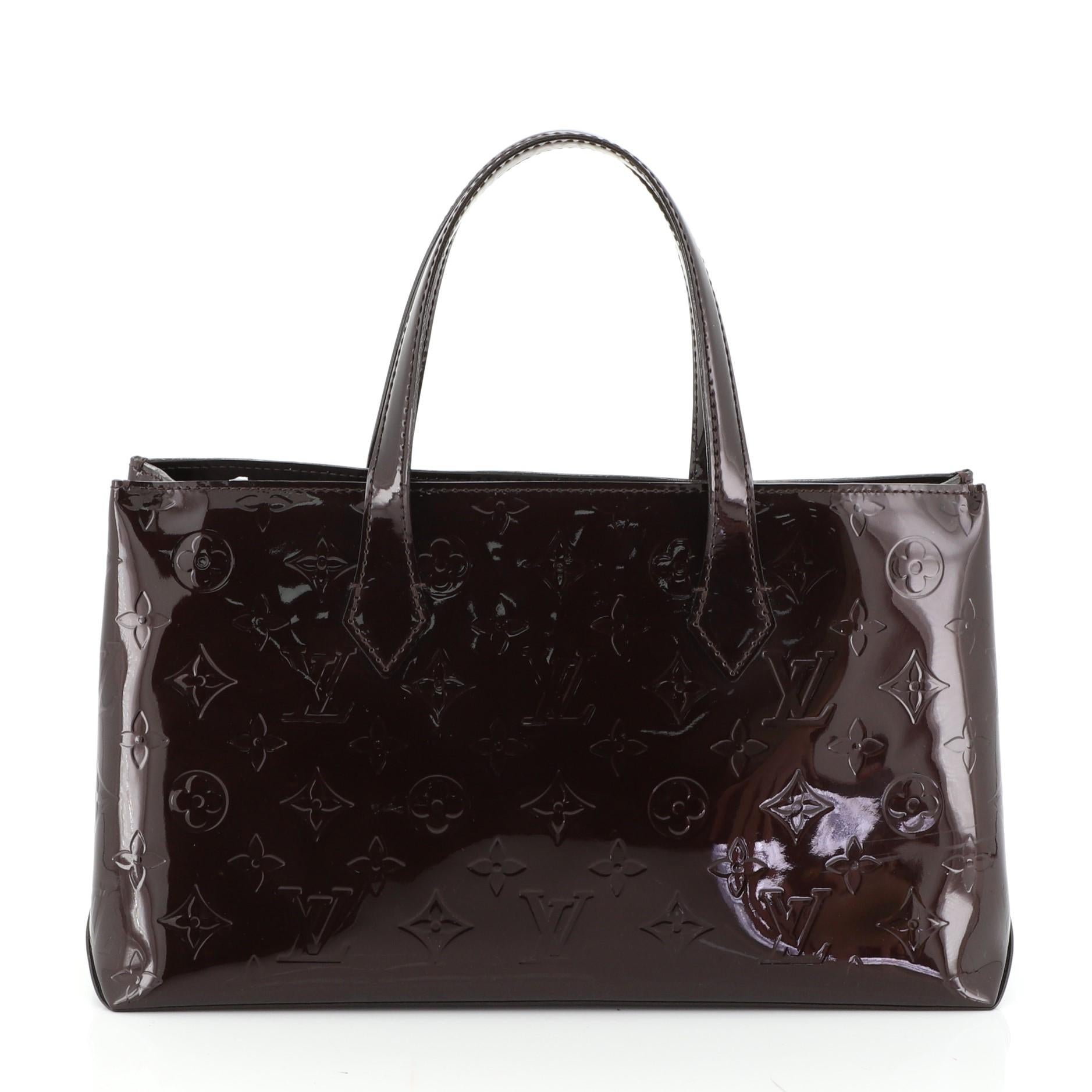 Black Louis Vuitton Wilshire Handbag Monogram Vernis PM