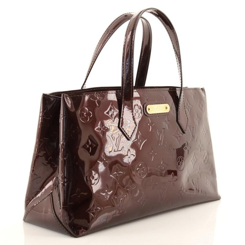 Black Louis Vuitton Wilshire Handbag Monogram Vernis PM