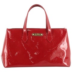 Louis Vuitton Monogram Vernis Wilshire PM M91723 Red Leather