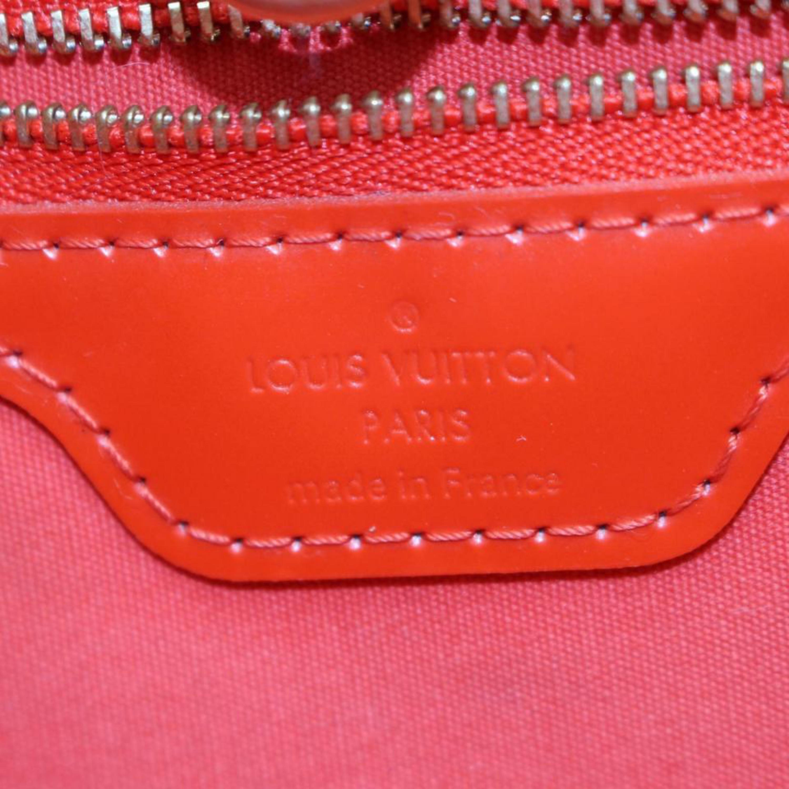 Louis Vuitton Wilshire Monogram Vernis Pm 869517 Red Patent Leather Tote For Sale 8