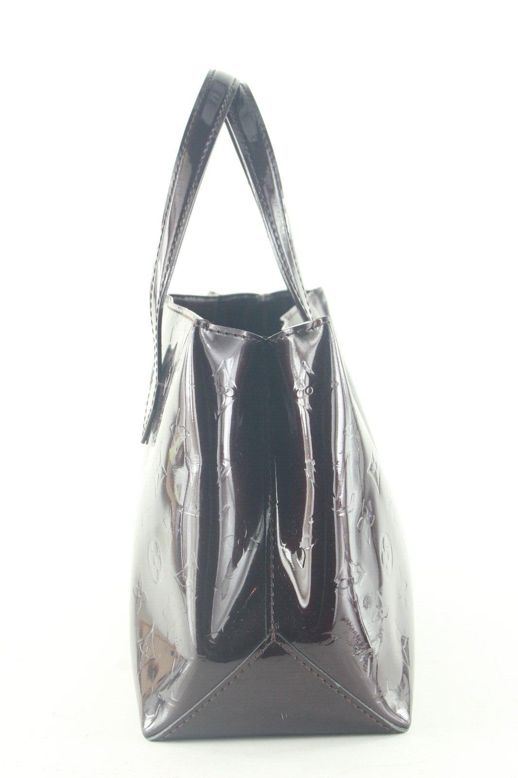 Louis Vuitton Wilshire Tote PM Amarante Leather Monogram 4LV119K For Sale 5