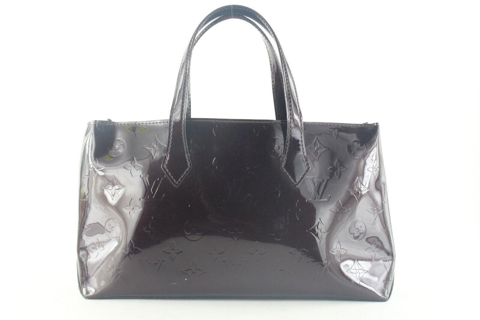 Gray Louis Vuitton Wilshire Tote PM Amarante Leather Monogram 4LV119K For Sale