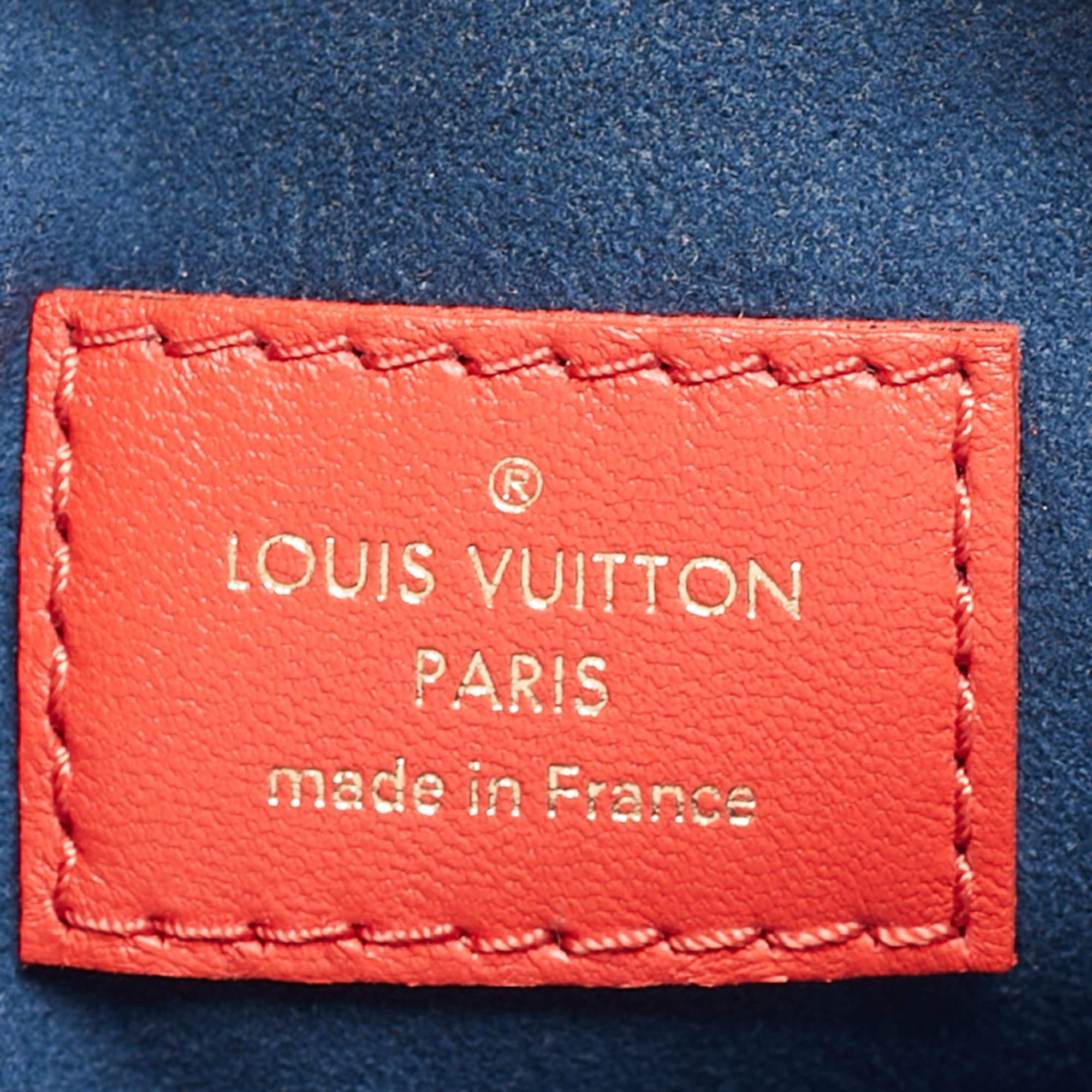 Louis Vuitton Wine Monogram Embossed Leather Coussin PM Bag For Sale 4