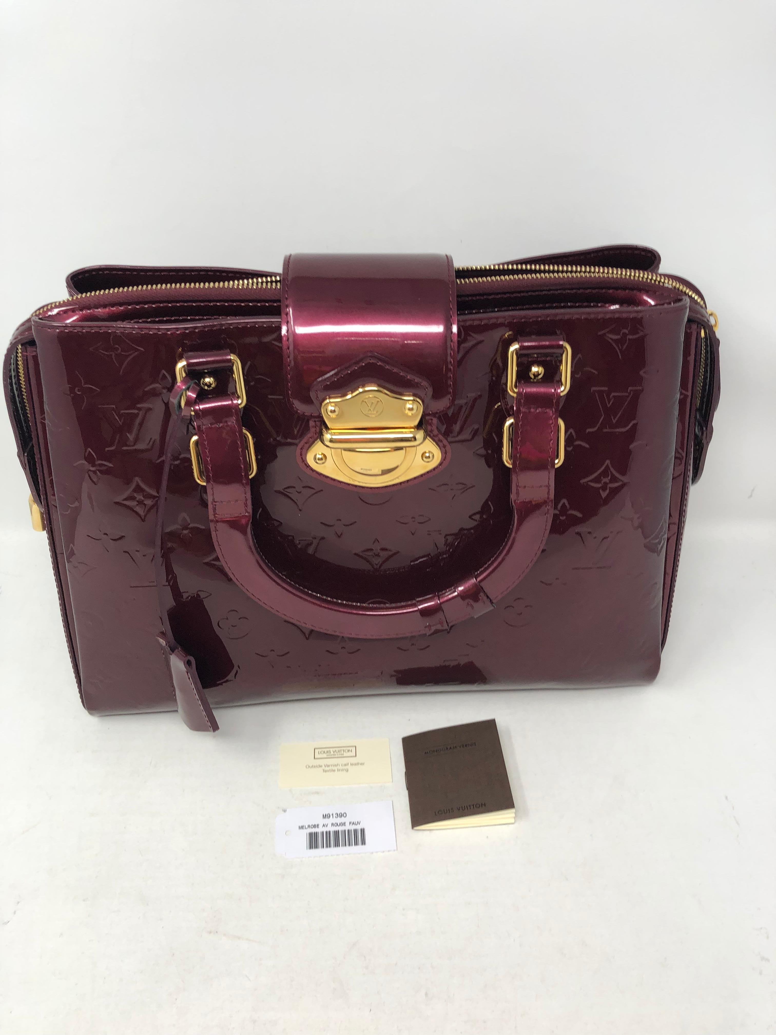Louis Vuitton Wine Monogram Melrose Avenue Vernis 8