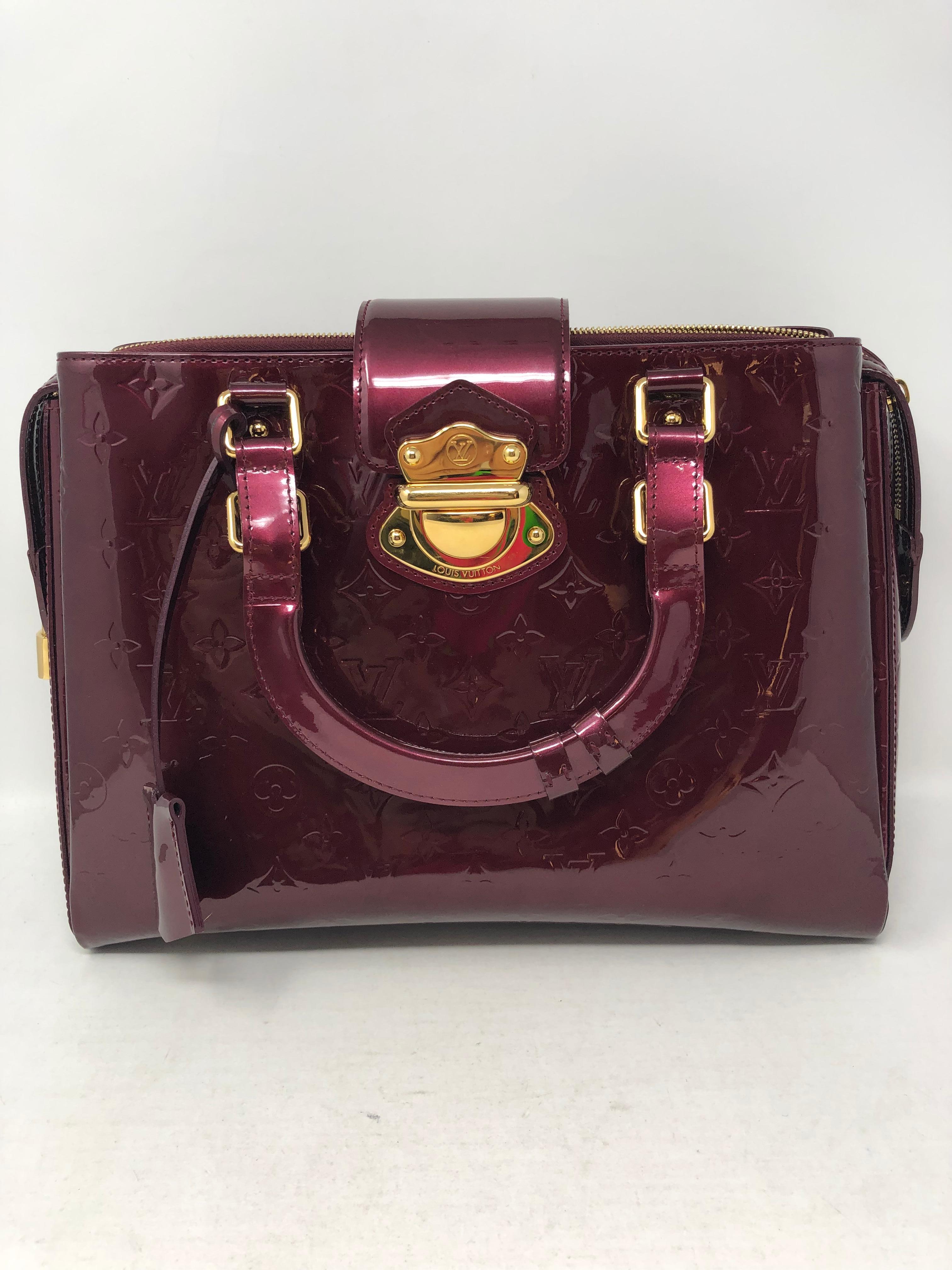 Louis Vuitton Wine Monogram Vernis Melrose Avenue Bag. Patent Leather. Beautiful wine burgundy color. Handbag is in great condition. Carried only a few times. Limited bag. Purchased at the flagship store in London. Gold hardware. From 2011. Includes