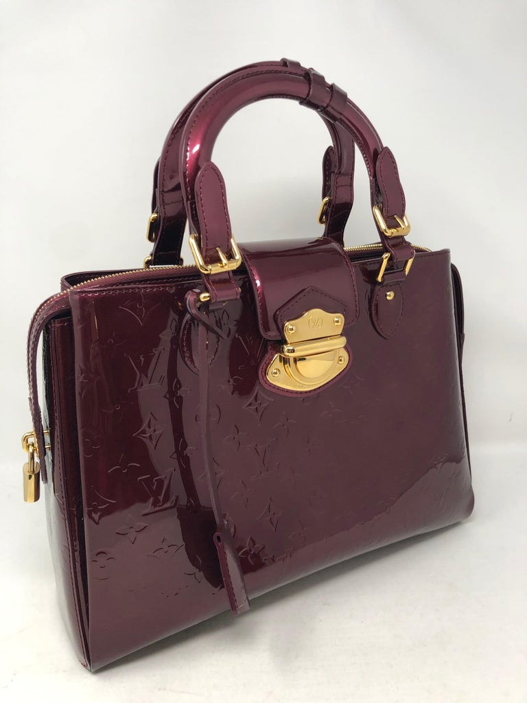 Louis Vuitton Wine Monogram Melrose Avenue Vernis at 1stDibs