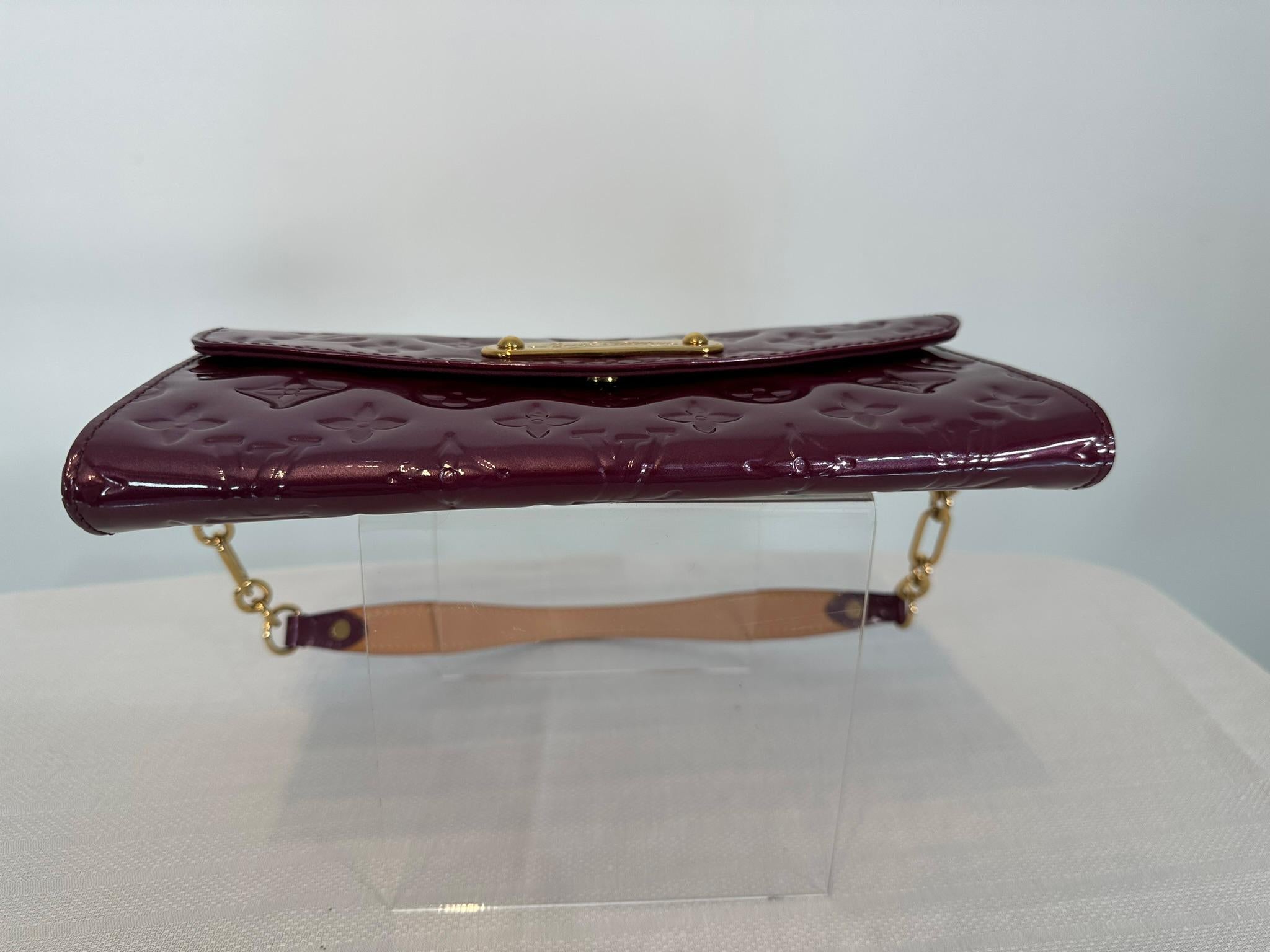 LOUIS VUITTON Wine Monogram Vernis SUNSET BLVD  Shoulder Bag 6