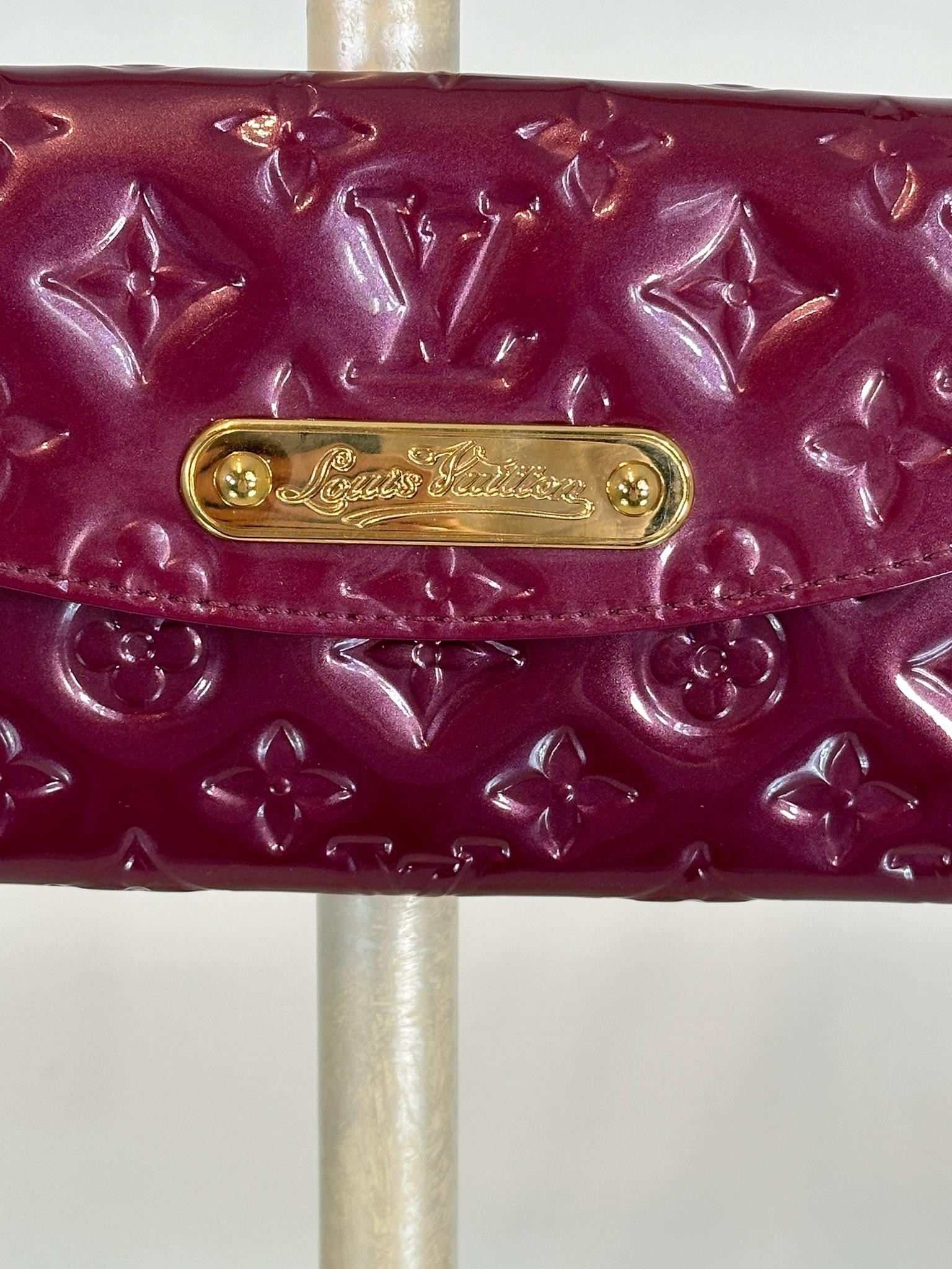 Brown LOUIS VUITTON Wine Monogram Vernis SUNSET BLVD  Shoulder Bag