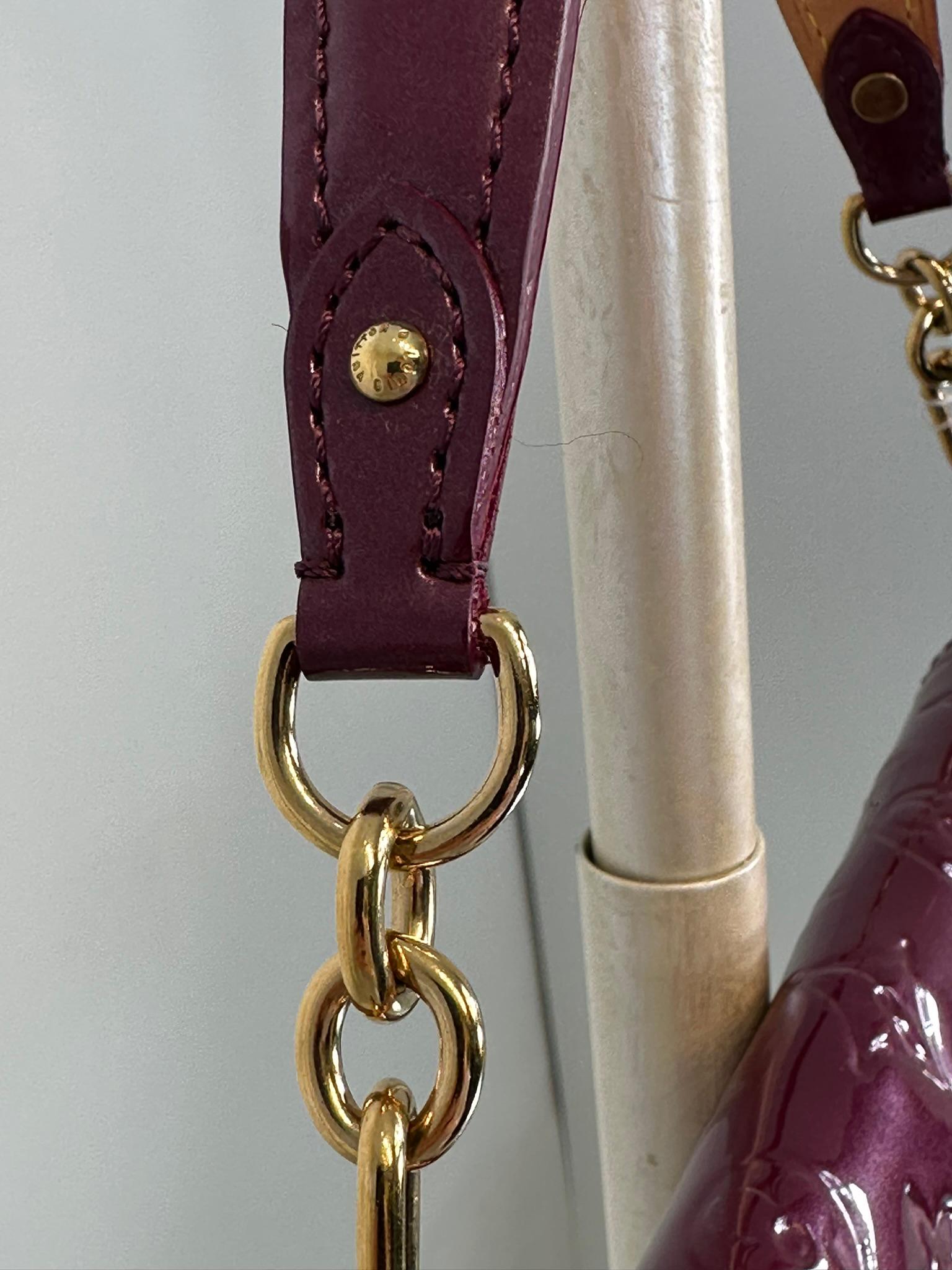 LOUIS VUITTON Wine Monogram Vernis SUNSET BLVD  Shoulder Bag 1