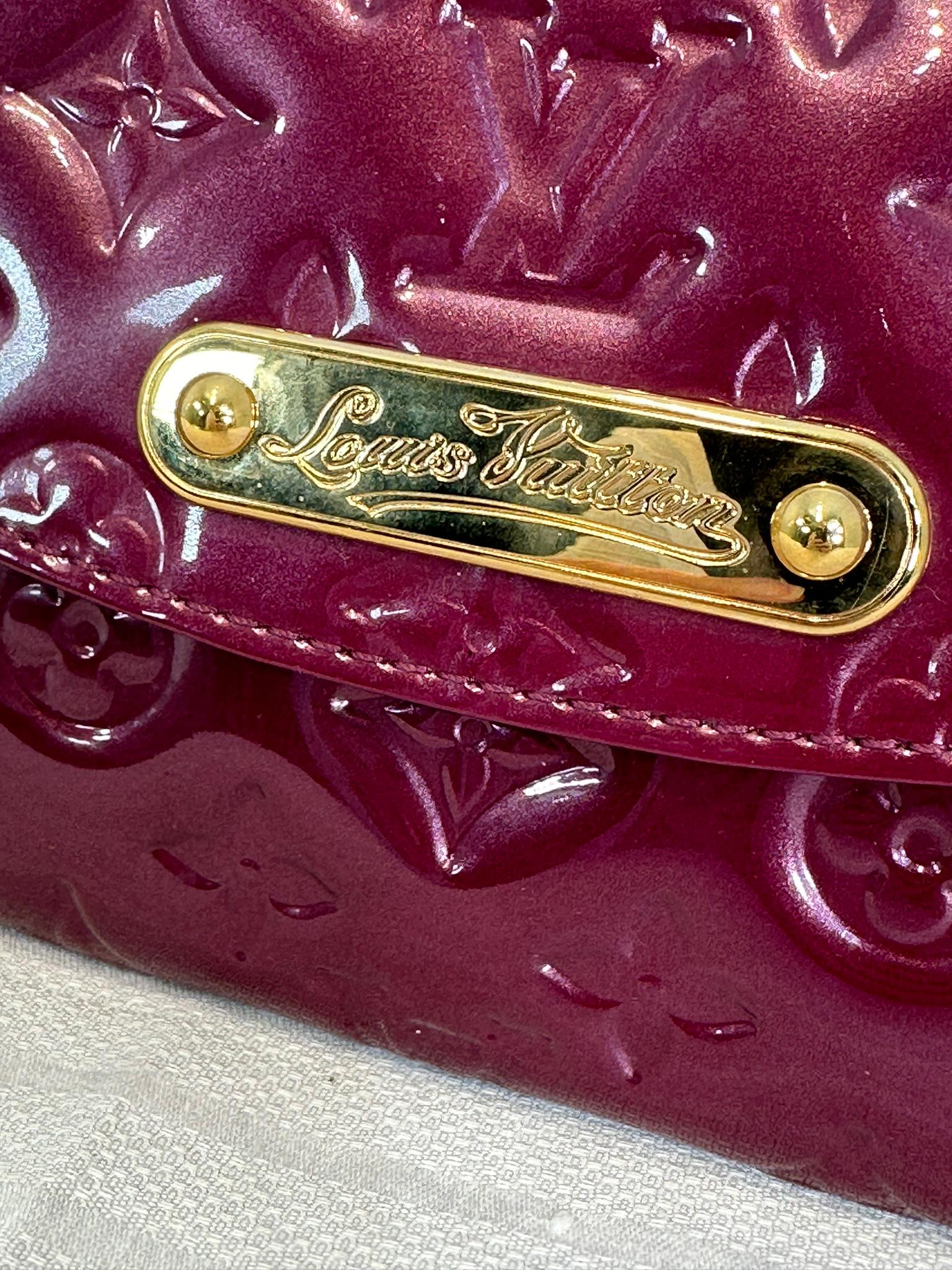 LOUIS VUITTON Wine Monogram Vernis SUNSET BLVD  Shoulder Bag 2