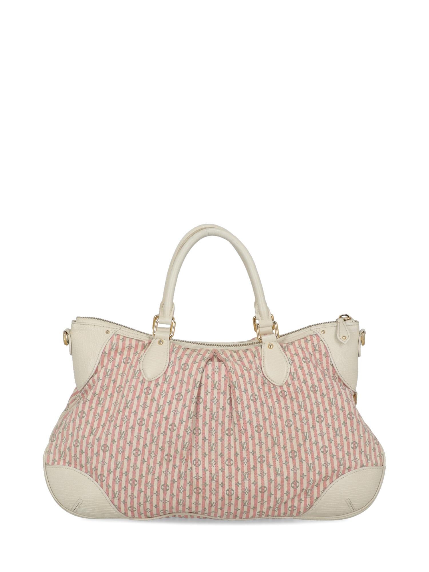 Beige Louis Vuitton Woman Handbag Croisette Ecru Cotton For Sale