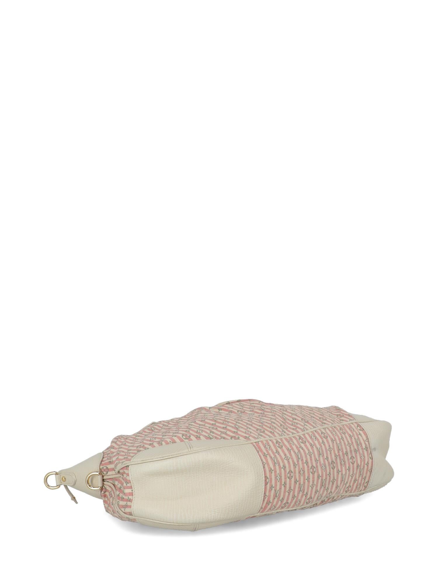 Louis Vuitton Woman Handbag Croisette Ecru Cotton In Fair Condition For Sale In Milan, IT