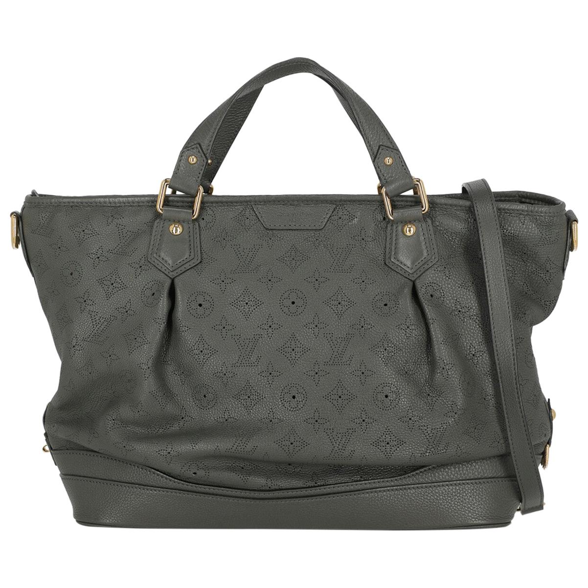 Louis Vuitton Woman Handbag Mahina Grey Leather For Sale