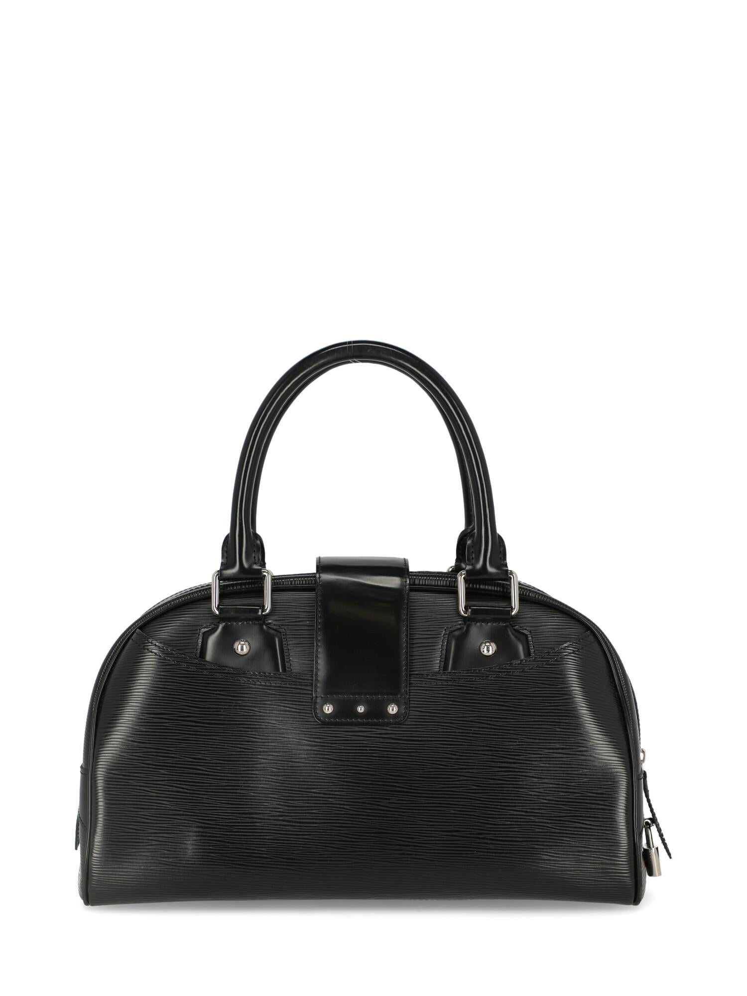 Women's Louis Vuitton Woman Handbag Montaigne Black Leather