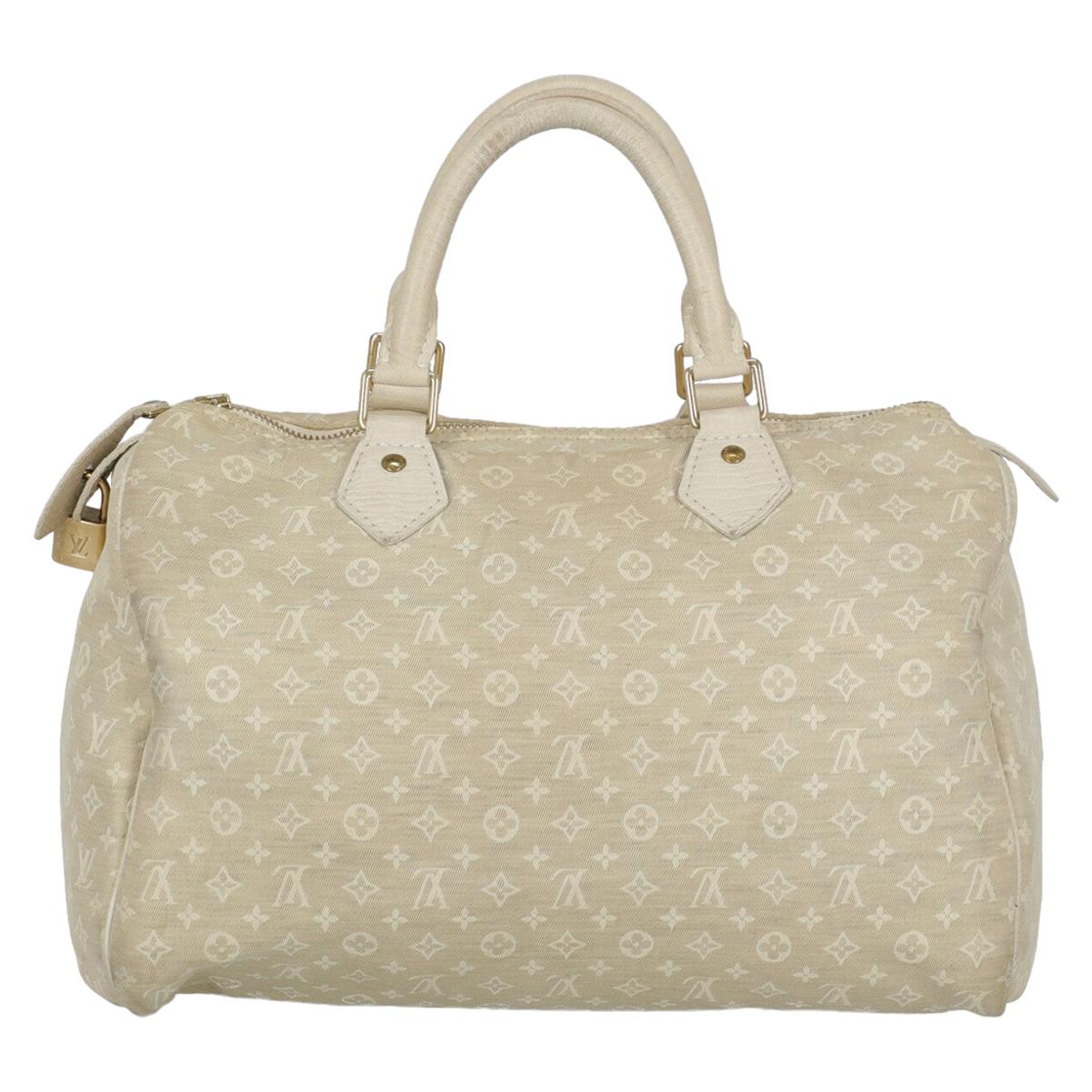 Louis Vuitton Woman Handbag Speedy 30 Beige Fabric For Sale