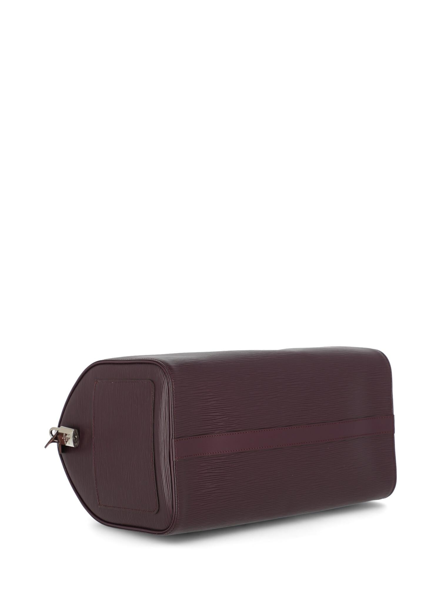 Women's Louis Vuitton Woman Handbag Speedy 35 Purple Leather For Sale