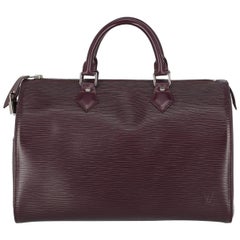 Louis Vuitton Woman Handbag Speedy 35 Purple Leather