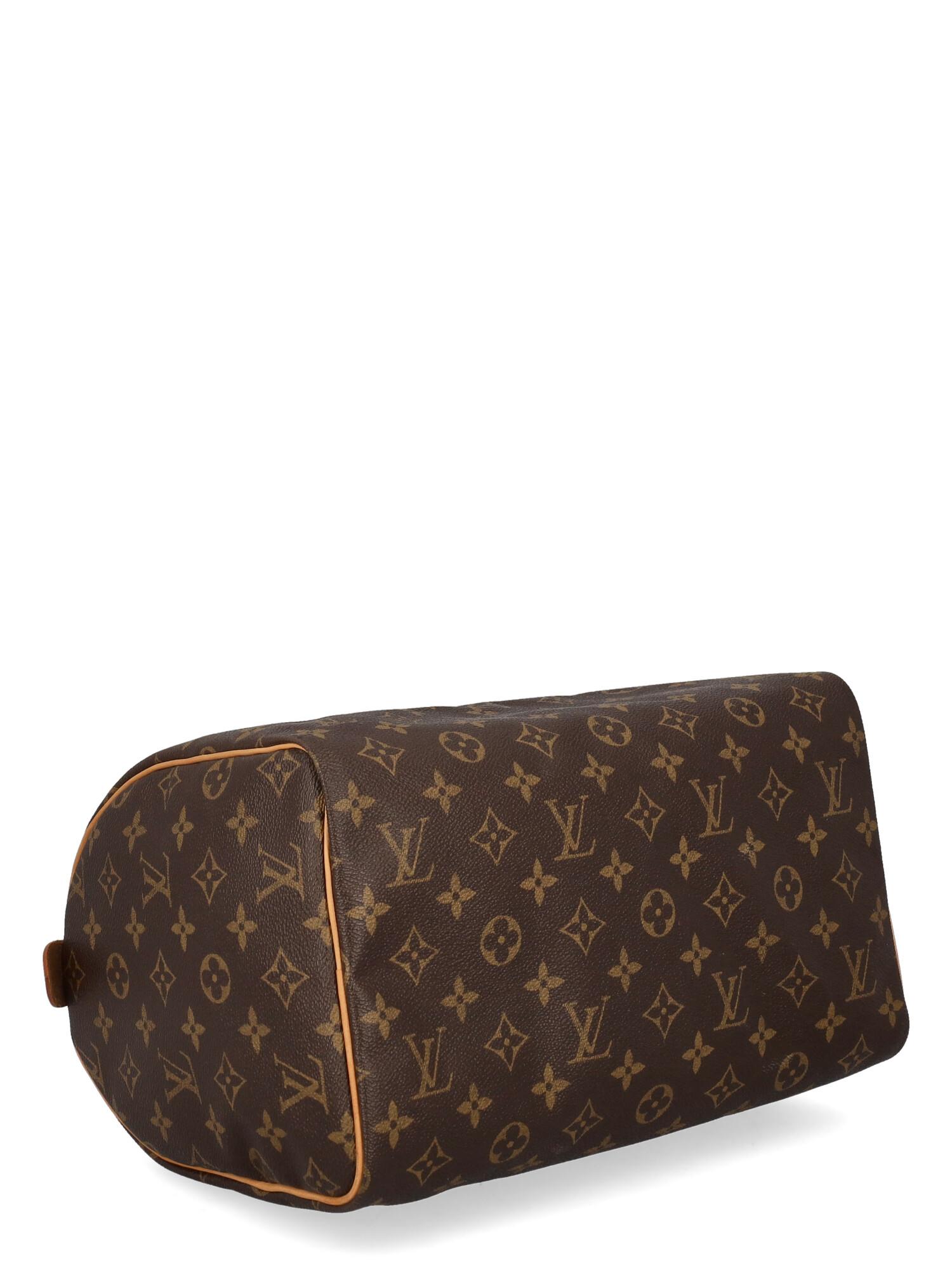 Women's Louis Vuitton Women Handbags Speedy 30 Brown Synthetic Fibers 
