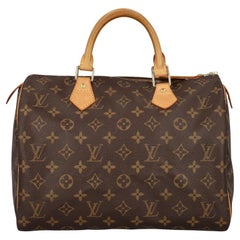 Louis Vuitton Women Handbags Speedy 30 Brown Synthetic Fibers 