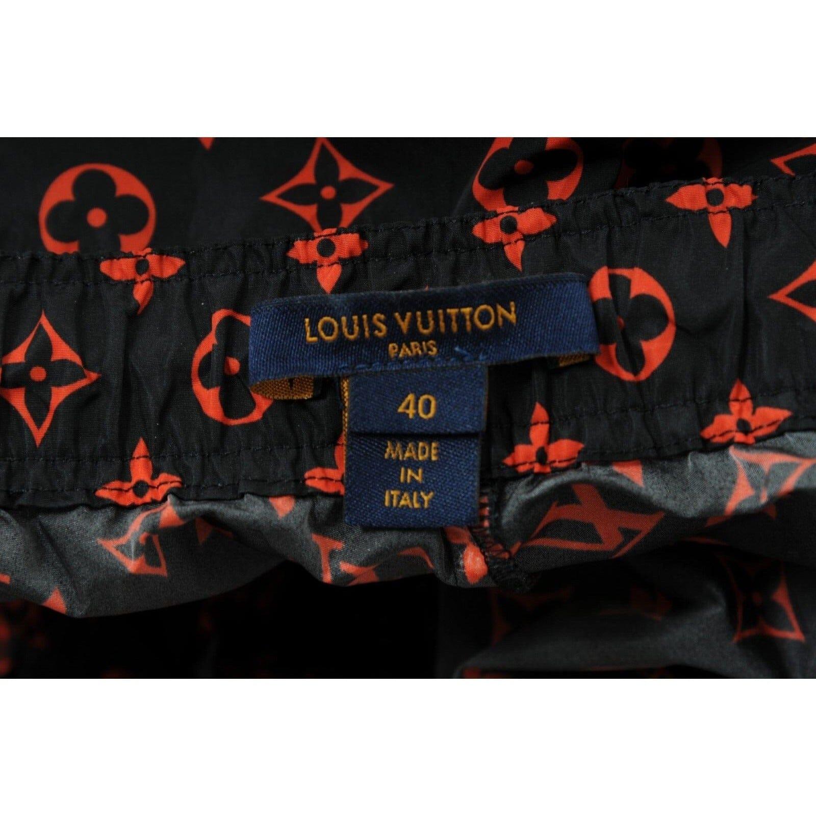 Joggers Mujer Louis Vuitton Jogging Track 40 Negro Rojo Monograma Algodón Técnico en venta 6