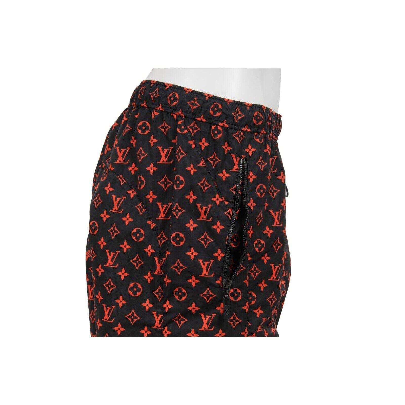 Joggers Mujer Louis Vuitton Jogging Track 40 Negro Rojo Monograma Algodón Técnico en venta 2