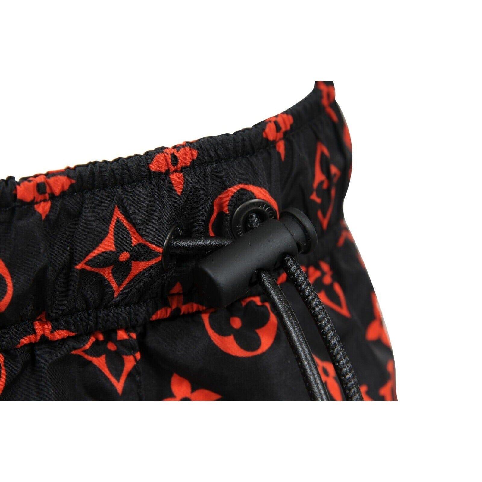 Joggers Mujer Louis Vuitton Jogging Track 40 Negro Rojo Monograma Algodón Técnico en venta 4