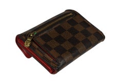 Louis Vuitton Women Portefeuille Trifold Long Wallet LV Damier Ebene Brown Tan
