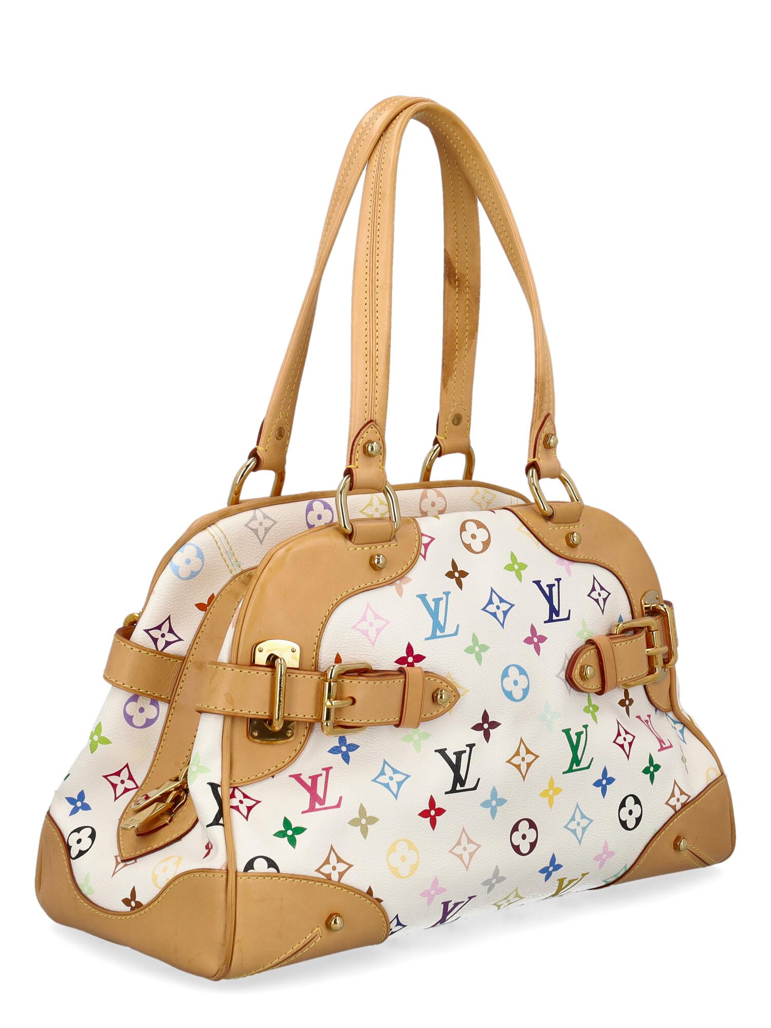 Louis Vuitton Women Shoulder bags Multicolor, White Synthetic Fibers  In Fair Condition For Sale In Milan, IT
