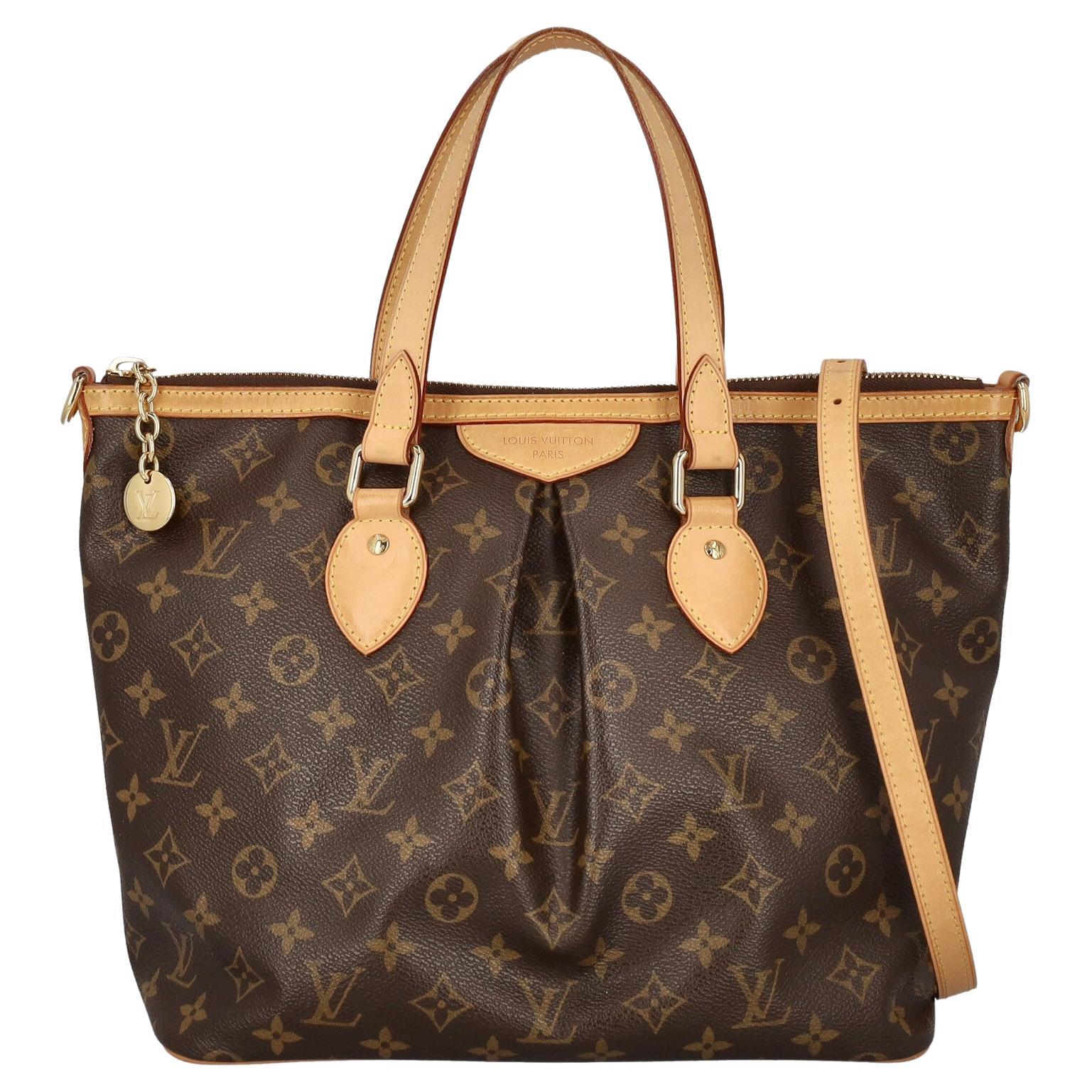 Louis Vuitton  Women   Shoulder bags  Palermo Beige, Brown Synthetic Fibers  For Sale