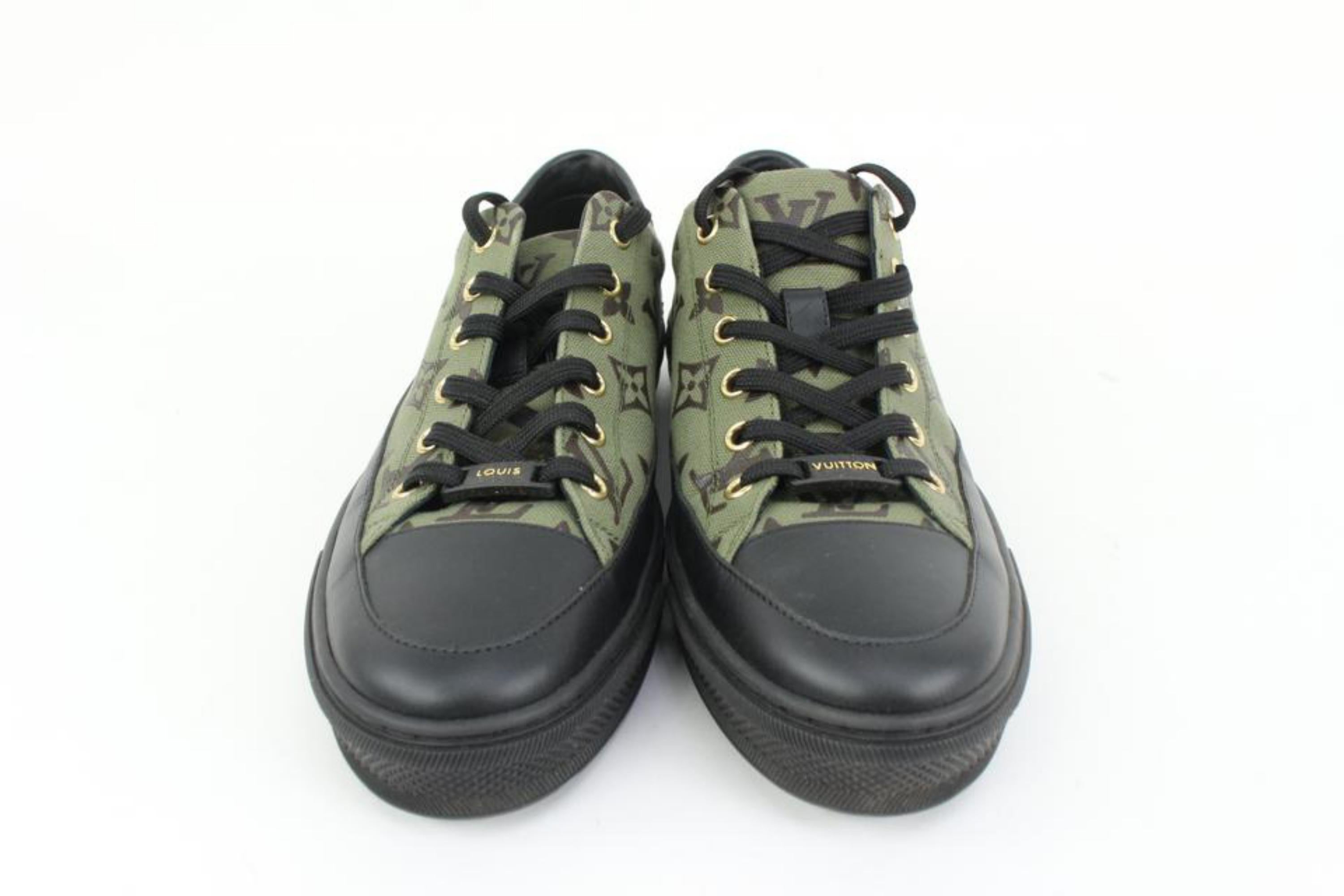Louis Vuitton Damen Gre 38 Olivgrner Khaki-Monogramm-Sneakers 2