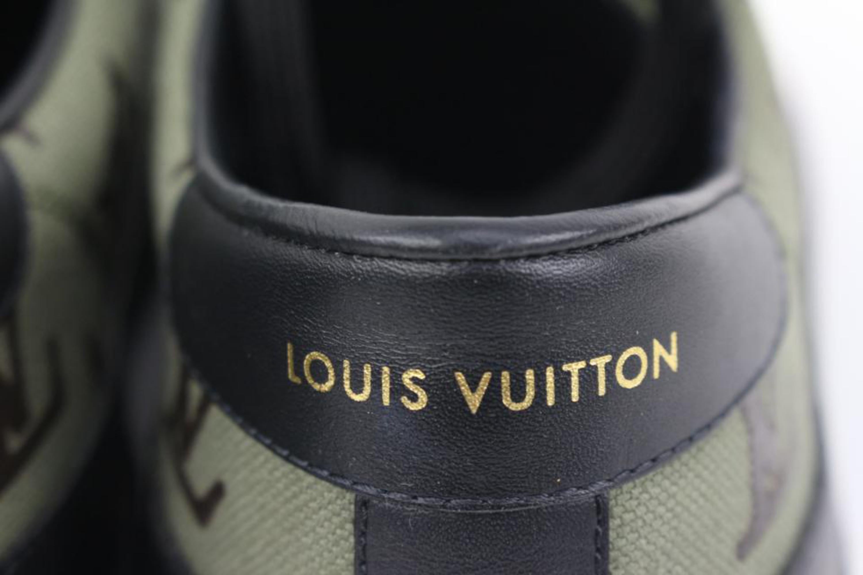 Louis Vuitton Damen Gre 38 Olivgrner Khaki-Monogramm-Sneakers (Beige)