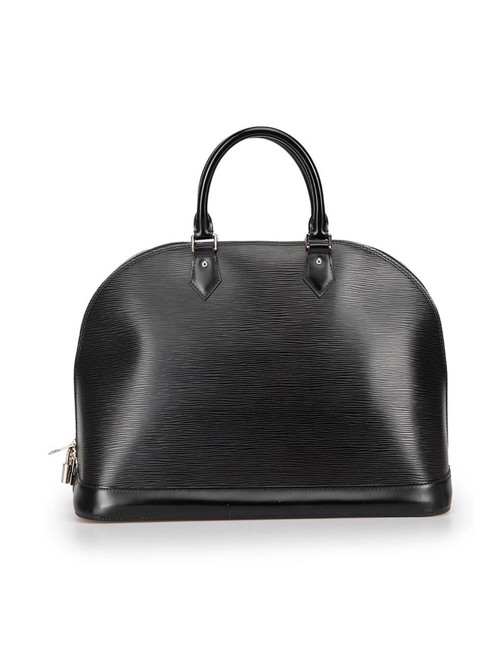 Louis Vuitton Women's 2011 Black Epi Leather Alma MM Handbag In Good Condition In London, GB